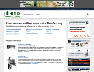 pharmamanufacturingdirectory.com screenshot