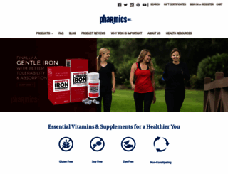 pharmicsvitamins.com screenshot