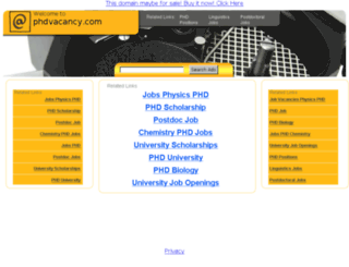 phdvacancy.com screenshot