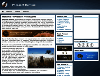 pheasanthuntinginfo.com screenshot