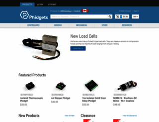phidgets.com screenshot