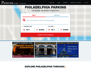 philadelphiaparking.spplus.com screenshot