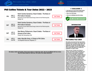 philcollins-tickets.com screenshot