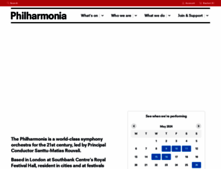 philharmonia.co.uk screenshot