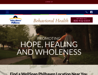 philhaven.org screenshot