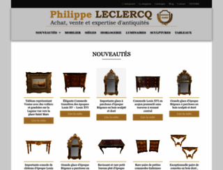 philippeleclercqantiquites.fr screenshot