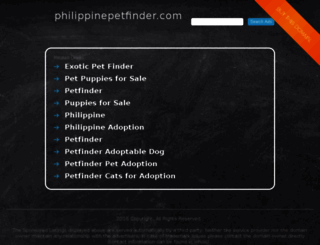 philippinepetfinder.com screenshot