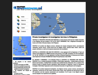 philippinesprivateinvestigators.com screenshot