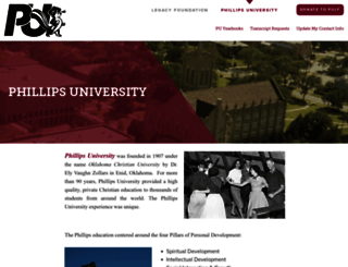 phillips.edu screenshot