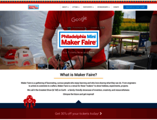 philly.makerfaire.com screenshot