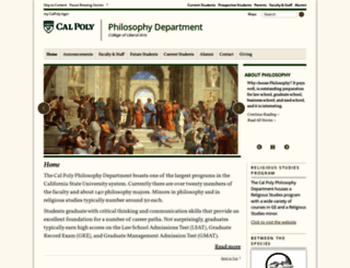philosophy.calpoly.edu screenshot