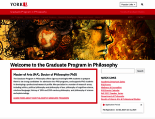 philosophy.gradstudies.yorku.ca screenshot