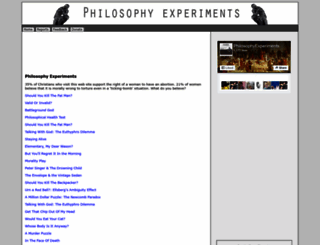 philosophyexperiments.com screenshot