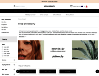 philosophyskincare.com.au screenshot