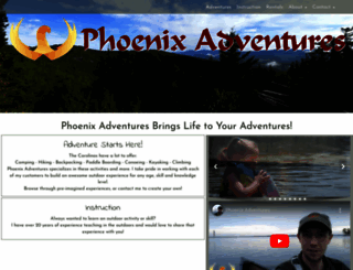 phoenixadventures.com screenshot