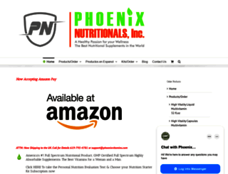 phoenixnutritionals.com screenshot