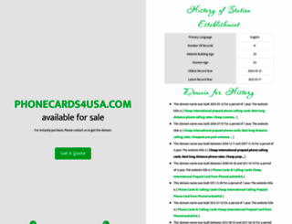 phonecards4usa.com screenshot