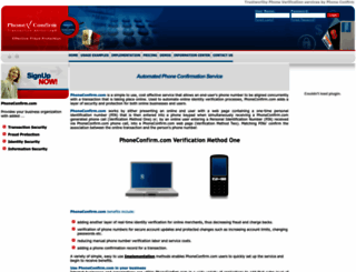 phoneconfirm.com screenshot
