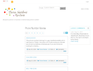 phonenumberreview.com screenshot
