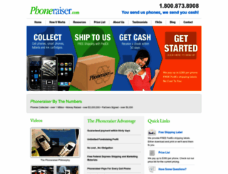 phoneraiser.com screenshot