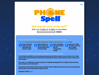 phonespell.org screenshot