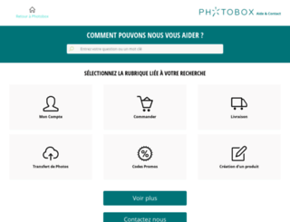 photobox-fr.custhelp.com screenshot
