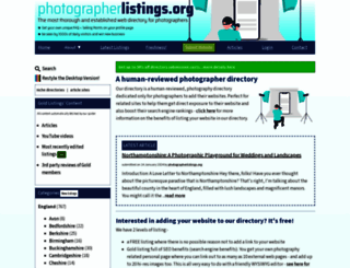 photographerlistings.org screenshot