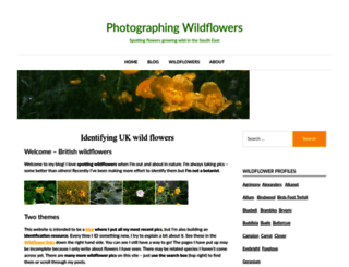 photographingwildflowers.co.uk screenshot
