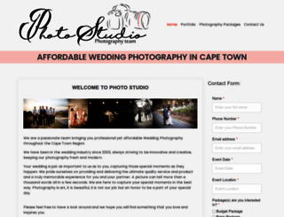 photostudio.co.za screenshot