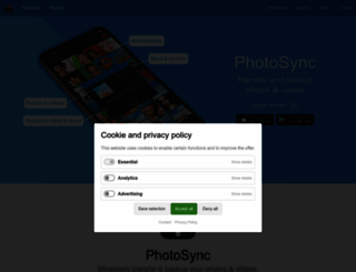photosync-app.com screenshot