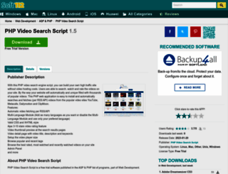 php-video-search-script.soft112.com screenshot