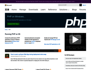 php.iis.net screenshot