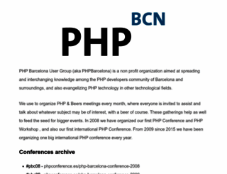 phpbarcelona.org screenshot