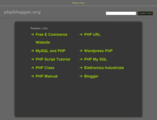 phpblogger.org screenshot