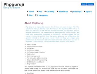 phpguruji.com screenshot