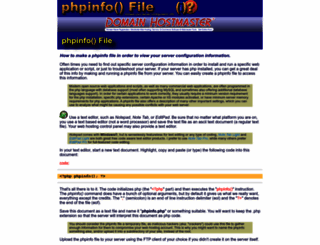 phpinfofile.com screenshot