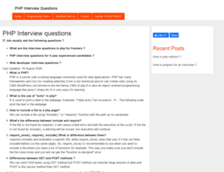 phpinterviewquestions.co.in screenshot