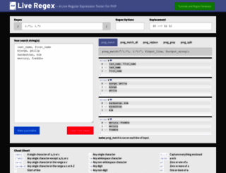 phpliveregex.com screenshot