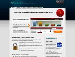 phpmylicense.net screenshot
