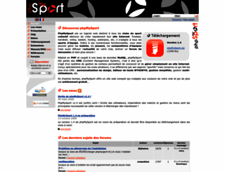 phpmysport.sourceforge.net screenshot
