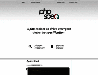 phpspec.readthedocs.org screenshot