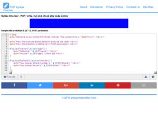 phpsyntaxchecker.com screenshot
