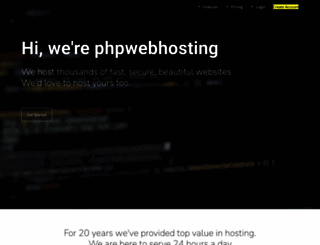 phpwebhosting.com screenshot