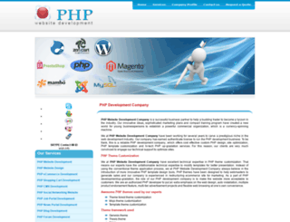 phpwebsitedevelopmentcompany.com screenshot