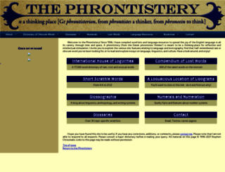 phrontistery.info screenshot