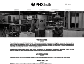phxbuilt.co.za screenshot