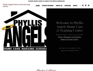 phyllisangelshomecare.com screenshot