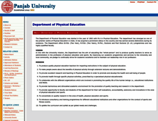 physicaleducation.puchd.ac.in screenshot