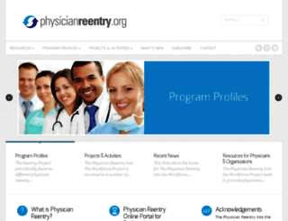 physician-reentry.org screenshot