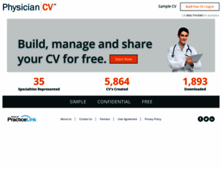 physiciancv.com screenshot